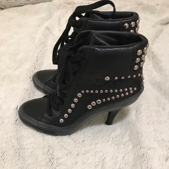 Ash high heel Sneakers with studs   NWOT - Picture 3 of 16